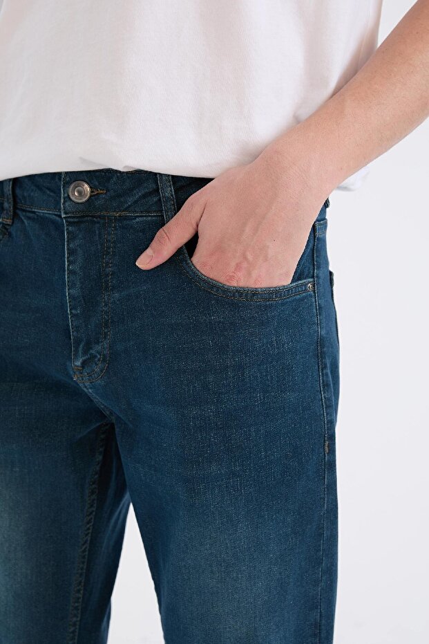 Sergio Regular Fit Normal Kalıp Normal Bel Boru Paça Jean Pantolon R9026AZ25SP - 5