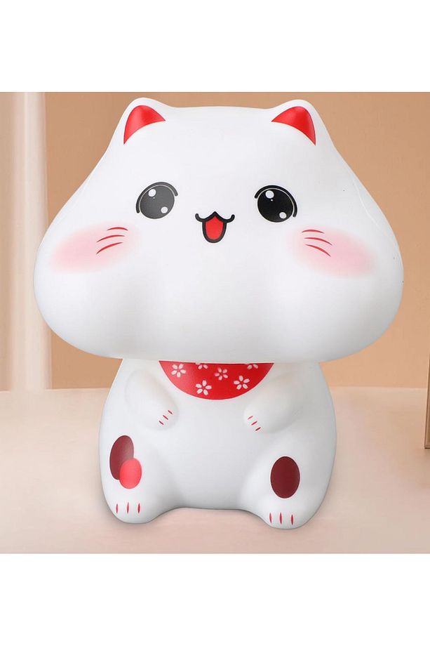 Maneki Neko Kafa Sallayan Şans ve Bereket Kedisi Dekor/Güneş Enerjili Araba ve Masa Süsü - 3