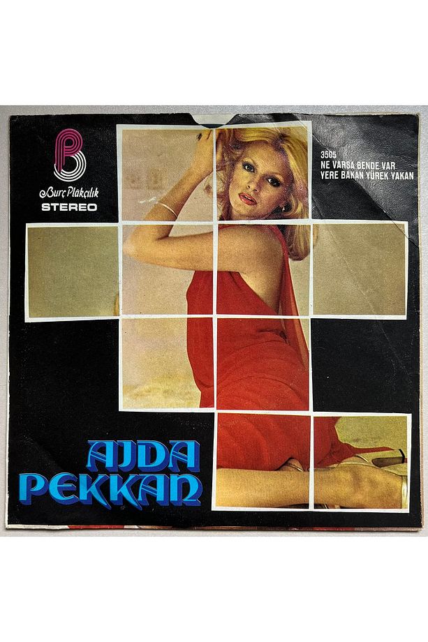 Ajda Pekkan Ne Varsa Bende Var - Yere Bakan Yürek Yakan 45 lik Plak ( Dönem Baskı) - 2