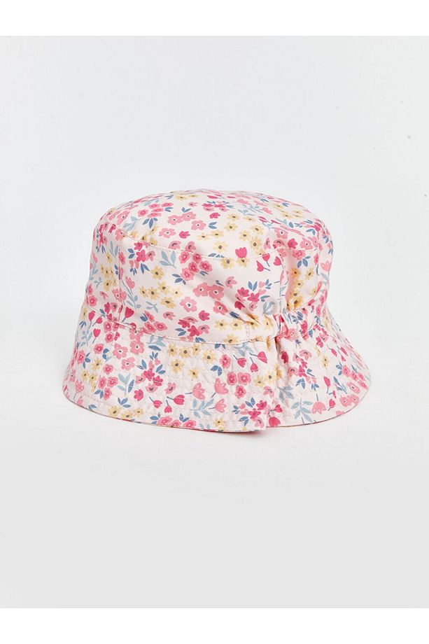 LCW baby Çiçek Desenli Kız Bebek Bucket Şapka - 2