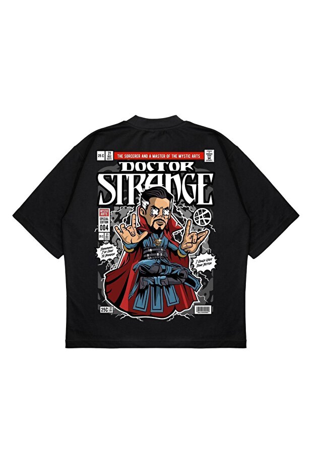 Unisex Oversize Doctor Strange Back Printed Boxy Fit Thick Fabric T-Shirt