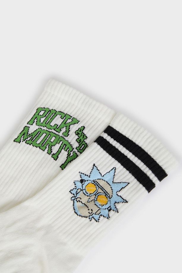 Erkek Rick And Morty 2'li Pamuklu Uzun Çorap E5085axns - 4