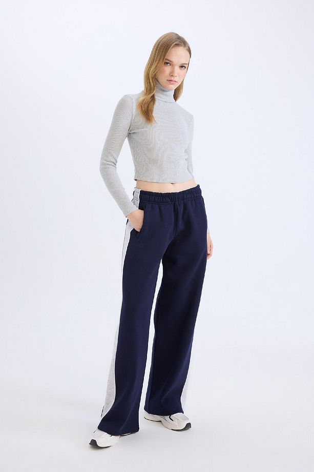 Regular Fit Kalın Eşofman Altı Beli Lastikli Basic Düz Geniş Bol Paça E4900ax24cw - 3