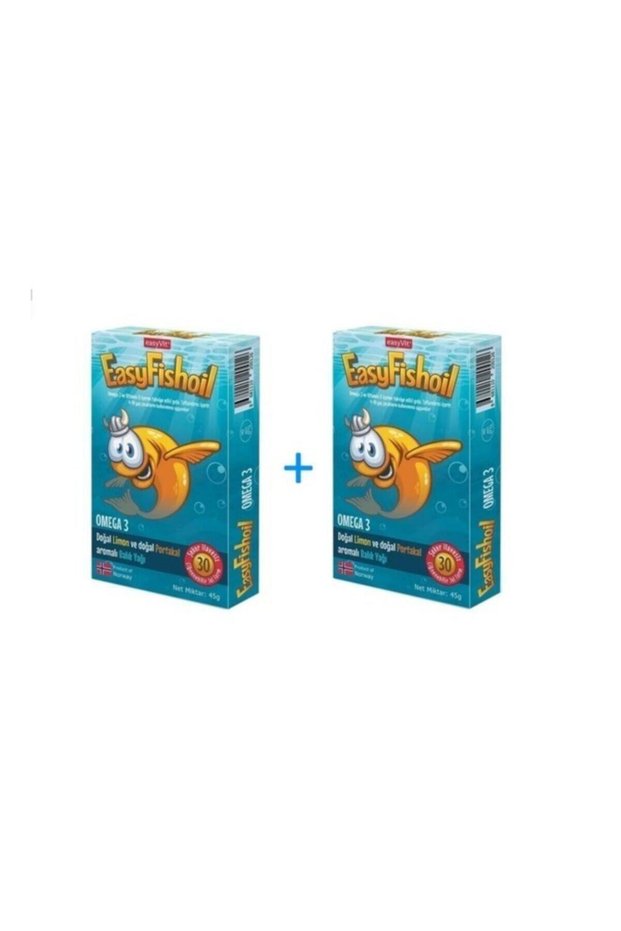 Easyfishoil Children's Orange Flavored 30 Chewable Tablets 2 Pieces