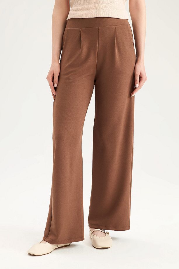 Regular Fit Cepli Krep Geniş Paça Palazzo Pantolon E5759ax25sp - 7