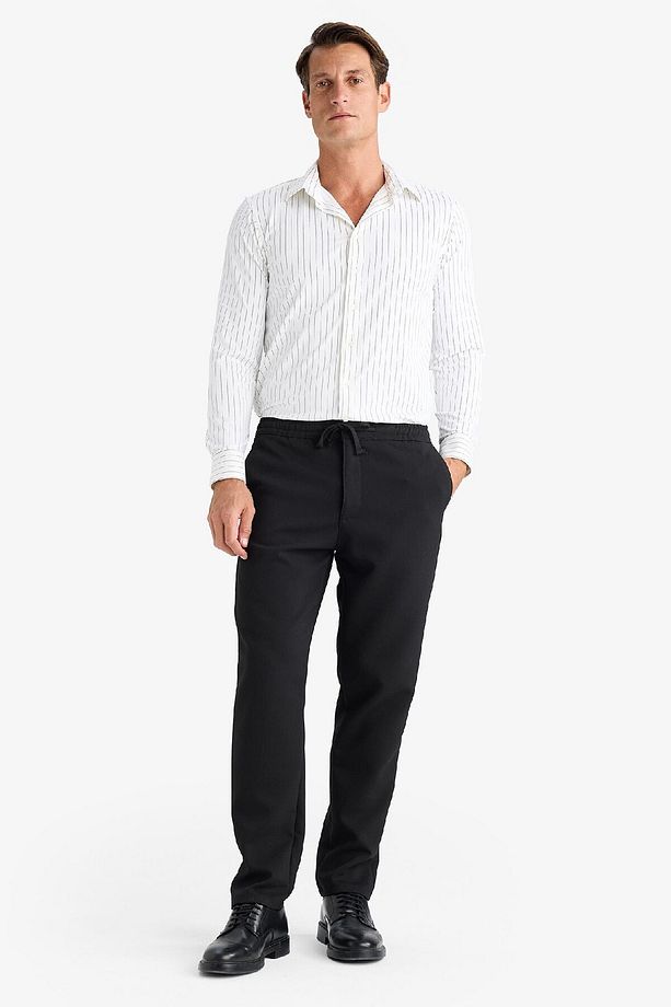 Regular Fit Normal Kesim Kumaş Pantolon Cepli Düz Paça E2937ax24wn - 2