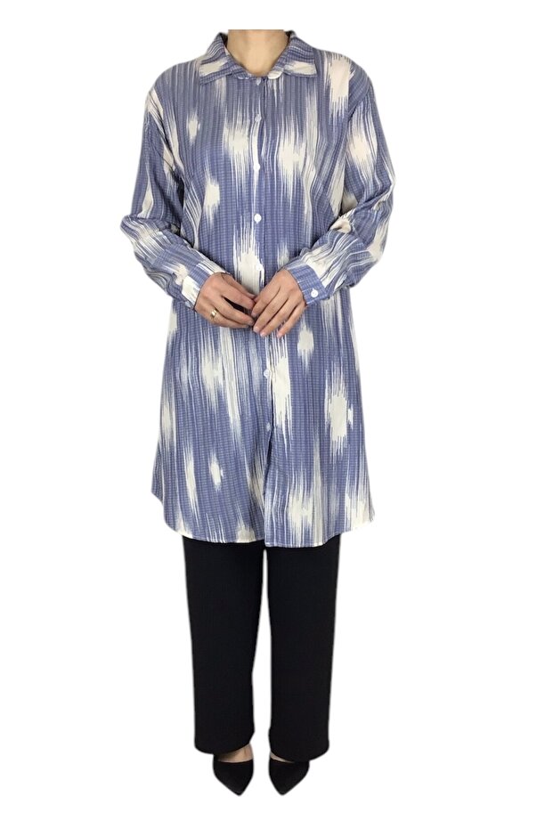 Women's Button Front Collar Shirt with Sleeve Cuffs