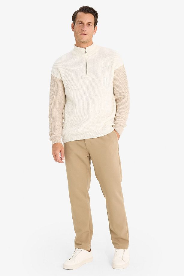 Regular Fit Normal Kesim Kumaş Pantolon Cepli Düz Paça E2937ax24wn - 4
