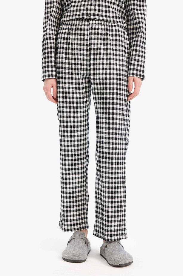 Pijama Takımı Kareli Uzun Kollu Üst Esnek Belli Uzun Alt-fall In Love E3464ax25sp - 5