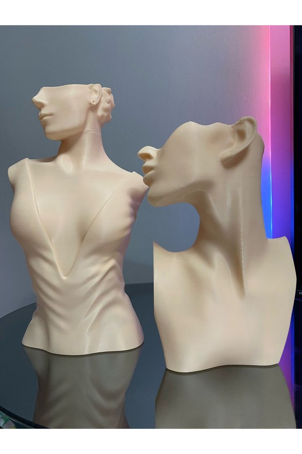 Set of 4 Skin Color Decorative Jewelry Organizer Mannequin Stand Makeup Jewellery Necklace Design Exhibition Ring