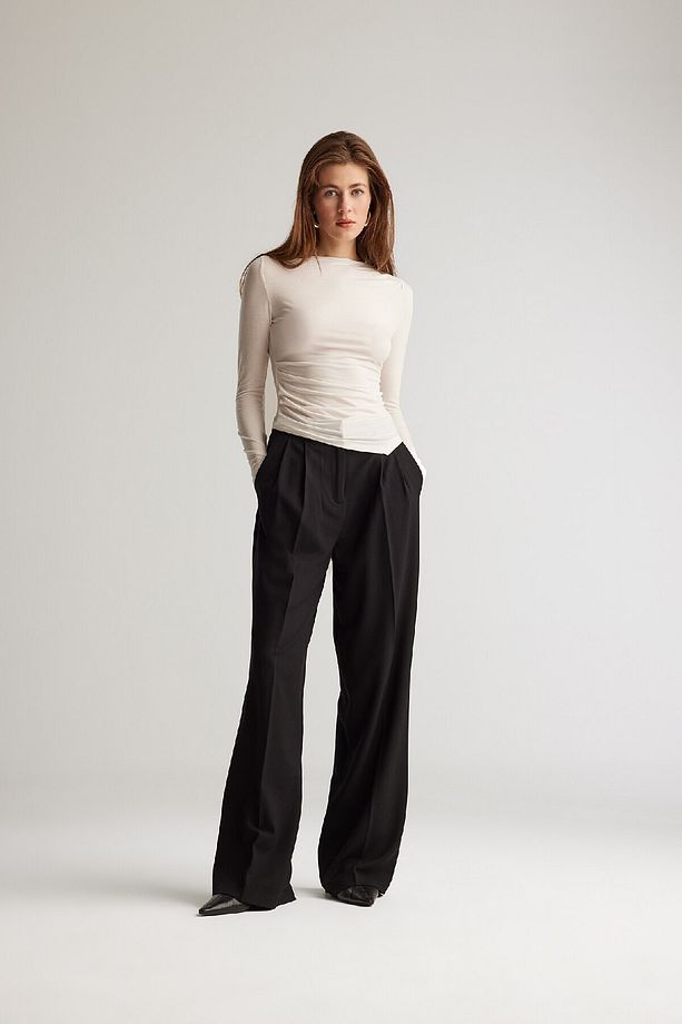 Slim Fit Dar Kesim Bisiklet Yaka Basic Düz Soft Touch Uzun Kollu Tişört E5884ax25sp - 2