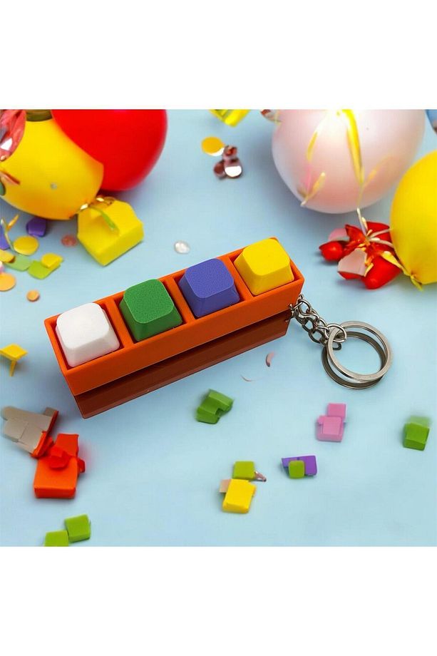 Kişiselleştirilebilir Mekanik Keycap Anahtarlık –clicky Switch - Fidget Oyuncak - 1