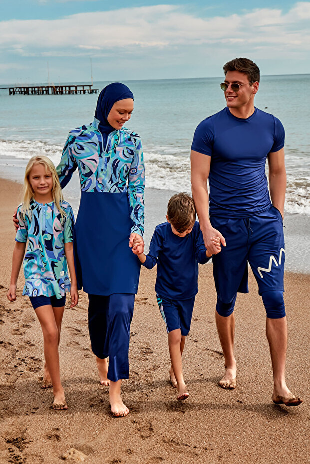 Children's Patterned Colorful Kimono - P2429