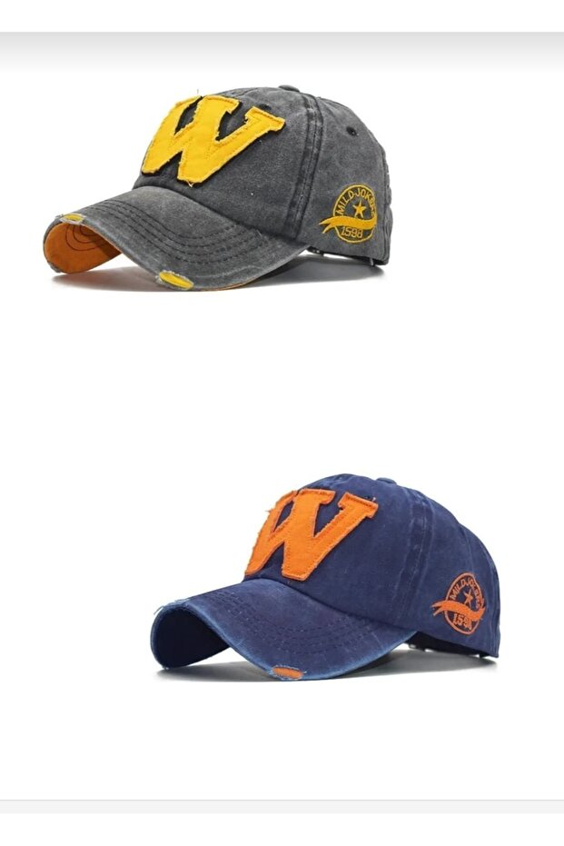 WOHOME Unisex Eskitme W Şapka 2'li Set