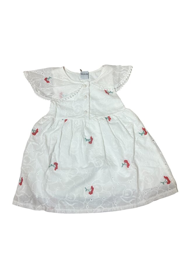 Çiçek desenli kız elbise - 3