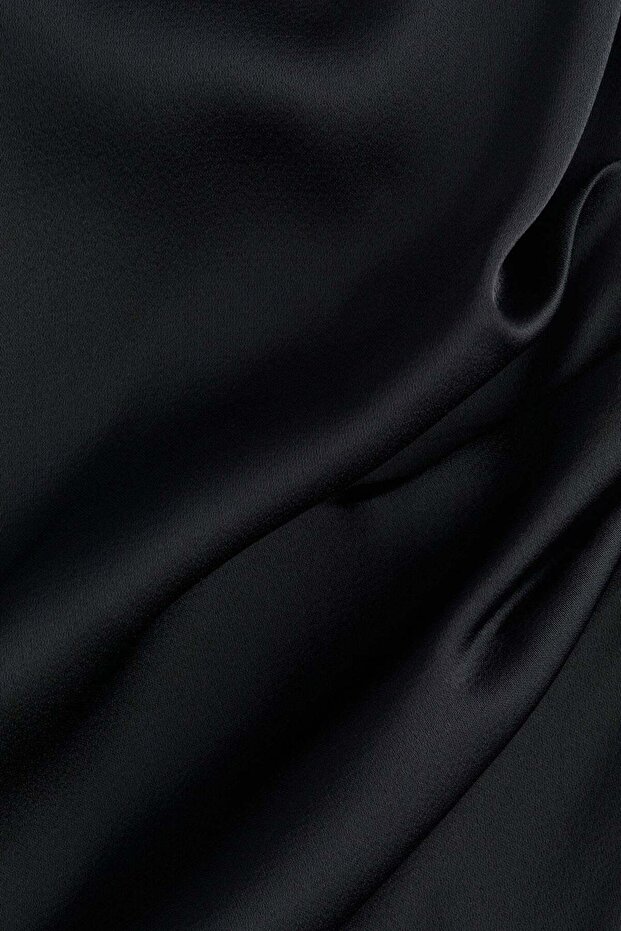 Draped satin top
