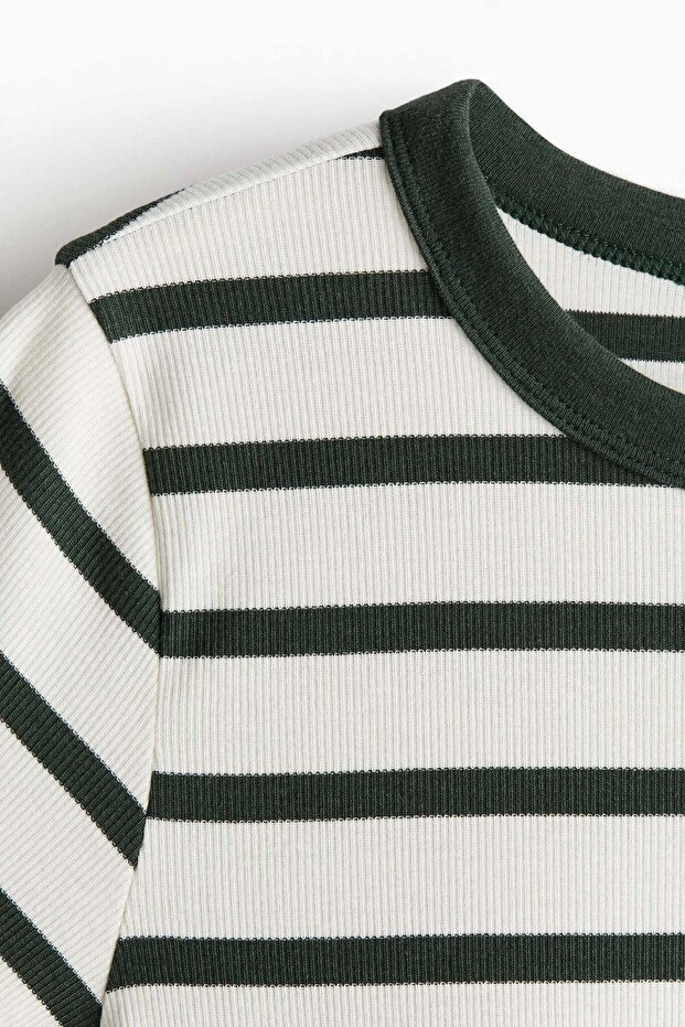 Ribbed jersey top