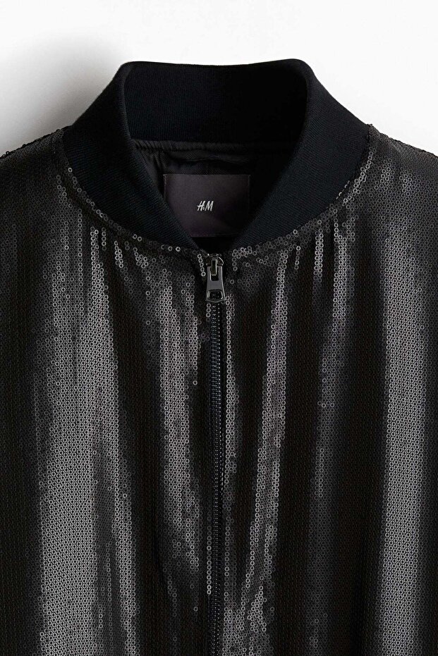 Regular Fit Sequined bomer jacket - 2