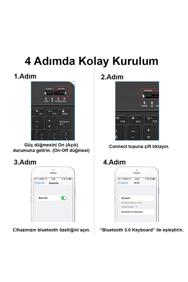 Samsung Galaxy Tab A9 Plus SM-X210 Uyumlu Klavye Mouse Set Pembe - 3