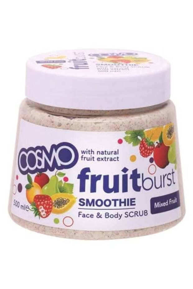 - Face and body scrub with mixed fruits, 500 ml