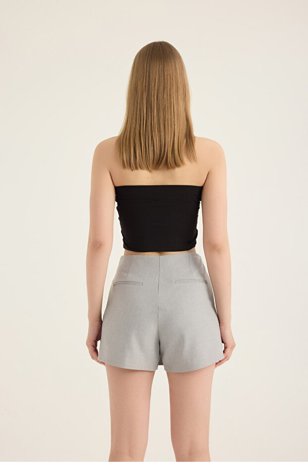Basic Strapless Crop Top - 3