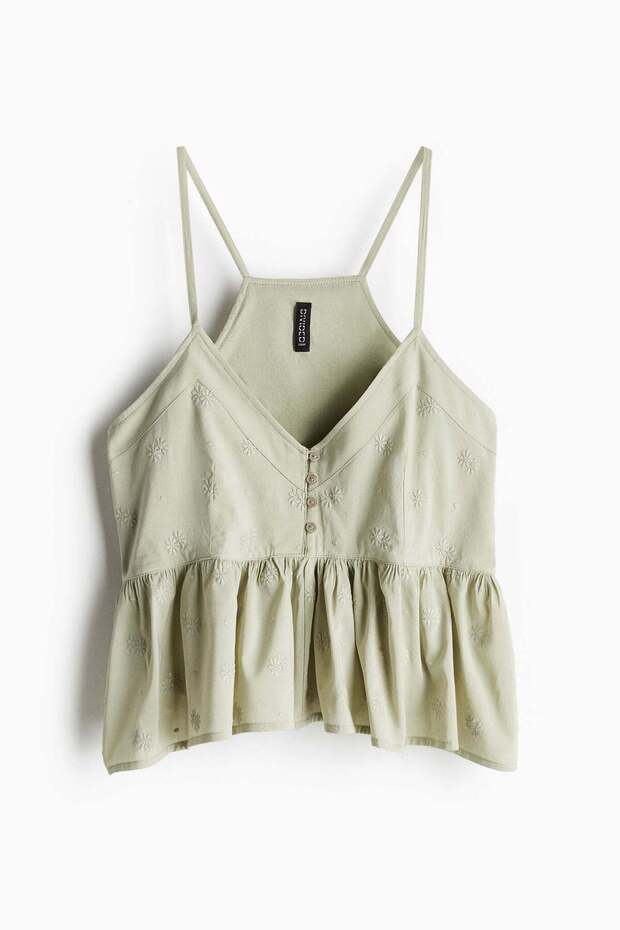 Peplum strappy top