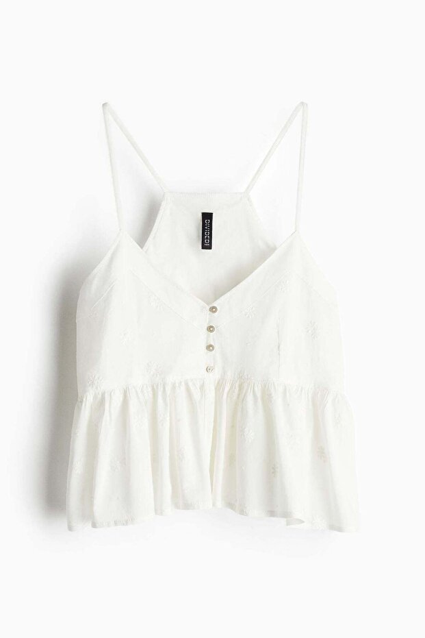 Peplum strappy top