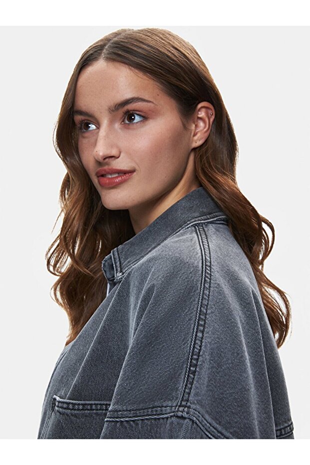 Jeannıe Oversıze Jean Gömlek - 6