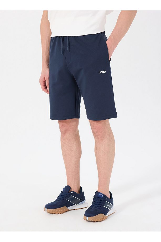 Lacivert Erkek Basic Düz Sweat Şort J5SM-SHT7252 - 3