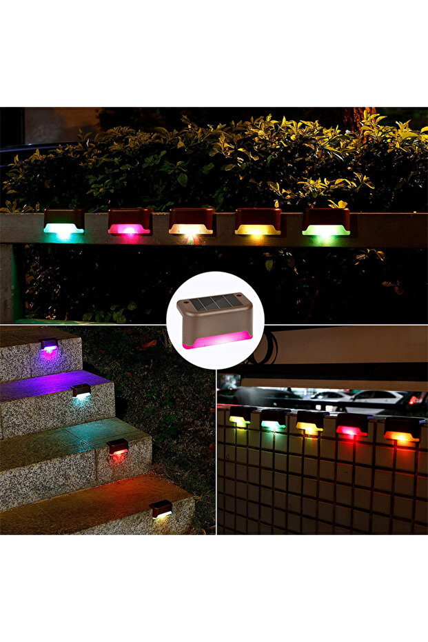 4PCS Multicolor 2/4/8/16 Pack Solar Deck Lights LED Waterproof Outdoor Solar Powered LED Step Light