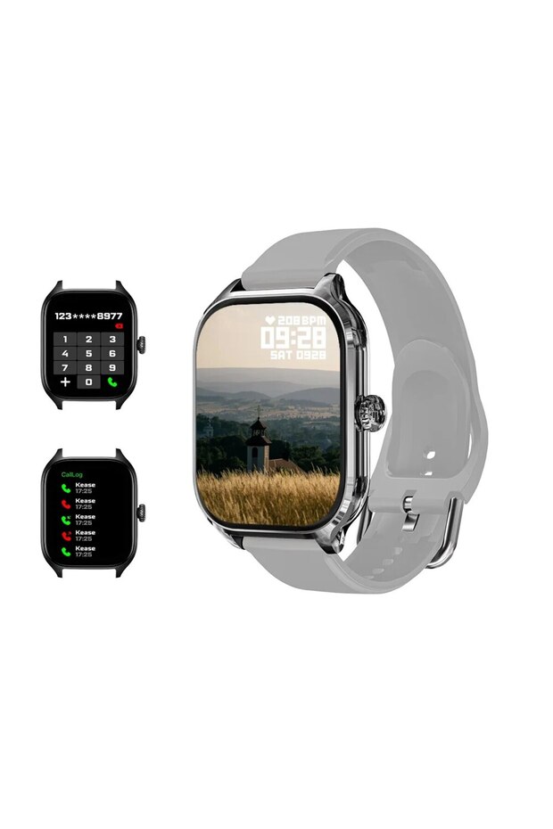 SilverSR LAXASFIT H9 Smartwatch Dial to Answer Calls Calorie Tracking Heart Rate Blood Oxygen Monito