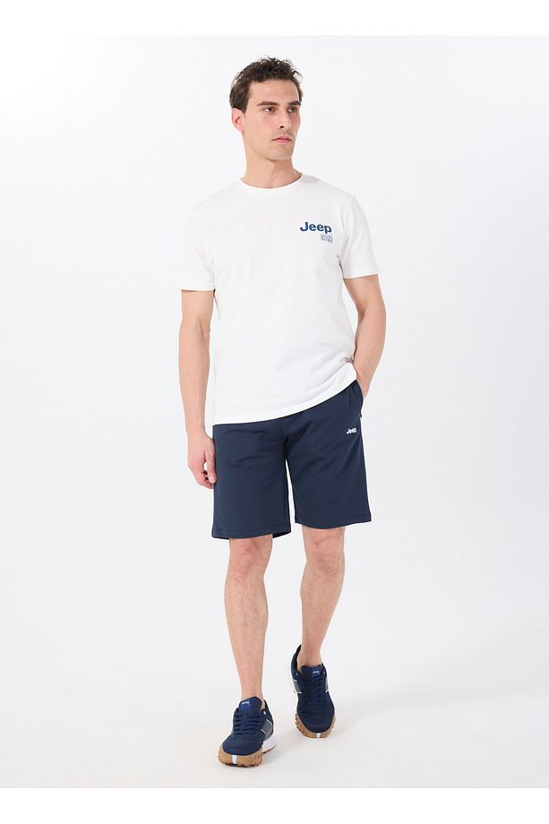 Lacivert Erkek Basic Düz Sweat Şort J5SM-SHT7252 - 1