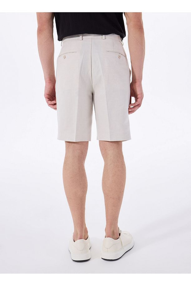 Normal Bel Regular Fit Bej Erkek Bermuda Şort FC5SM-SHT 2538 - 5