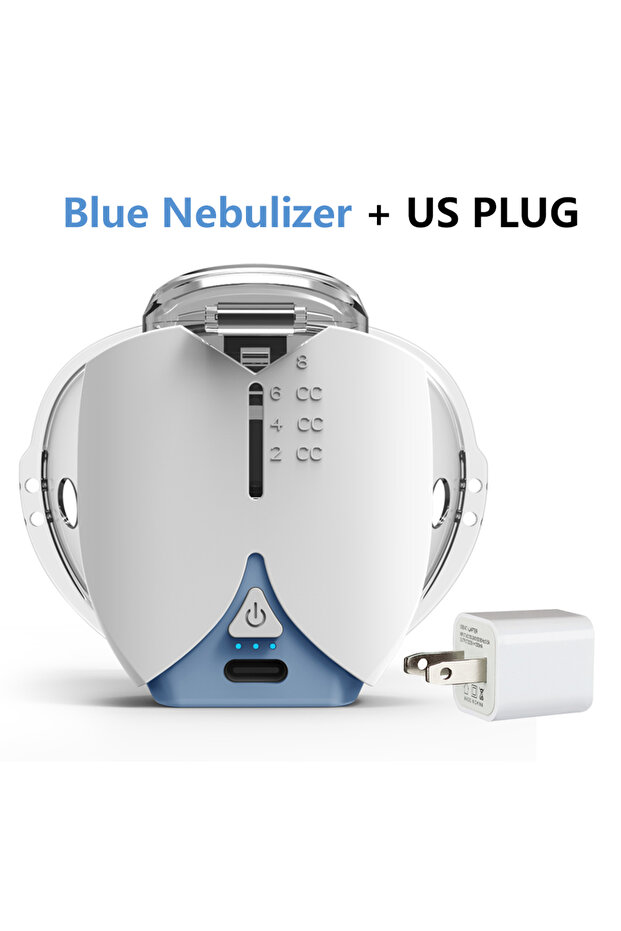 492E Blue (US Plug) Mini Portable Nebulizer Silent Handheld Inhaler Ultrasonic Nebulizer Medical Gra