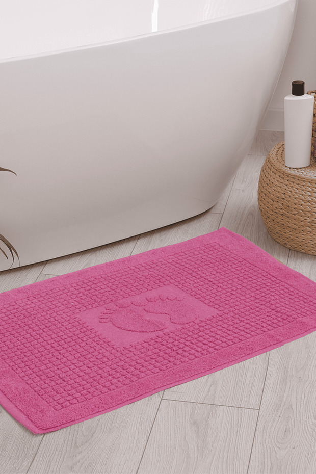 Bathroom Checkered Foot Patterned Cotton Foot Towel 50X70Cm