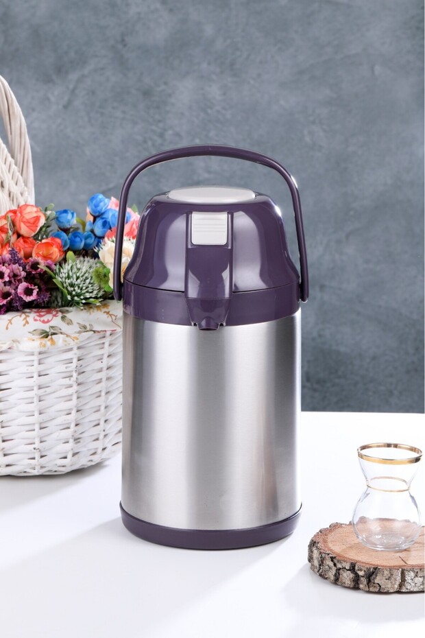 2007 2.5 Liter Steel Thermos Inside and Out with Pump