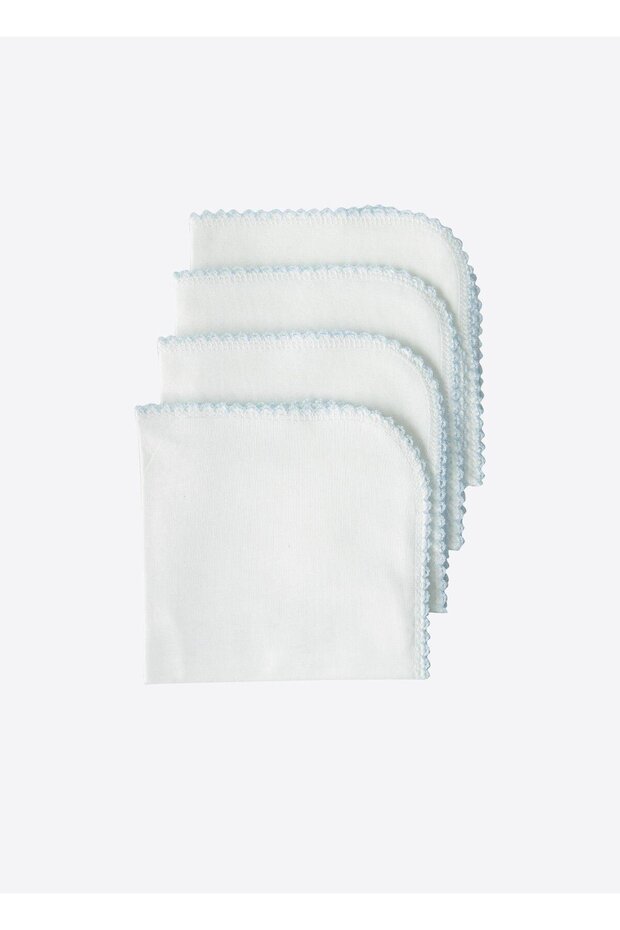 Organic Basic 4 Pack Mouth Wipes - Ecru Blue