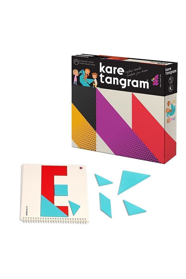 KARE TANGRAM Zeka Oyunu (7 Parça 36 Farklı Şekil) 3+ Yaş 1+ Oyuncu - 3