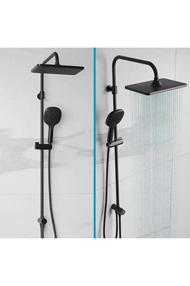 Mode S Rain Duş Sistemi -Mat Siyah - 2