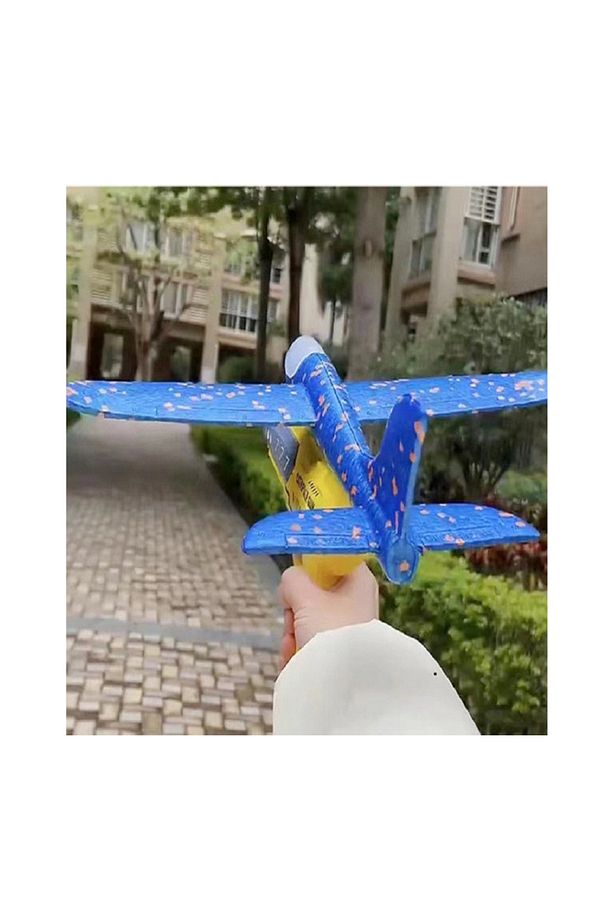 Çocuk oyuncak köpük uçak tabancalı uçak tak tetiğe bas oyuncak kırılmaz uçak - 3