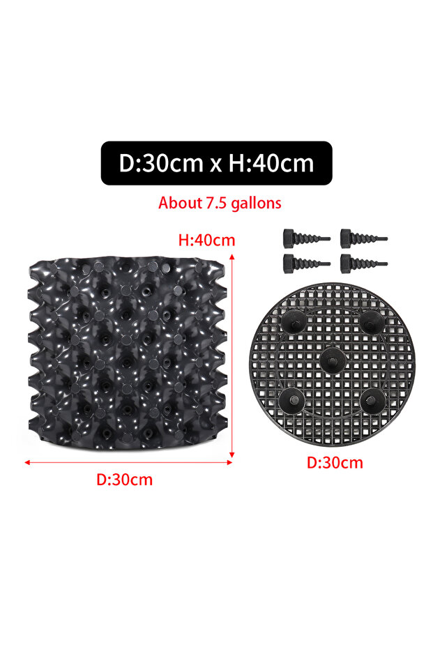 D30XH40 1PCS Pruning Plant Root Control Nursery Pots Trainer Fast Root Grow Container Garden Tree Bo