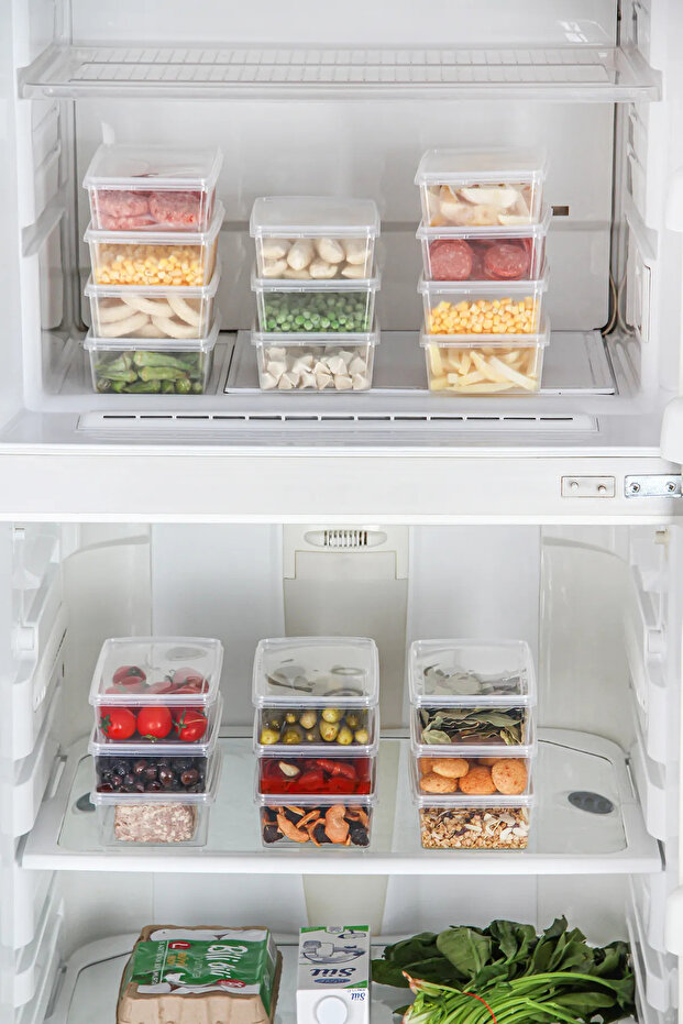 2 Liter Icebox Storage Box with Lid - Durable and Practical Freezer Organizer Set 20 Pieces - 5
