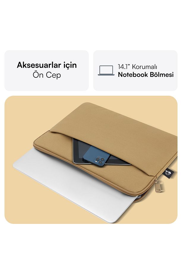 MCE-1503 14.1" NOVA Eco Notebook Sleeve Camel - 3