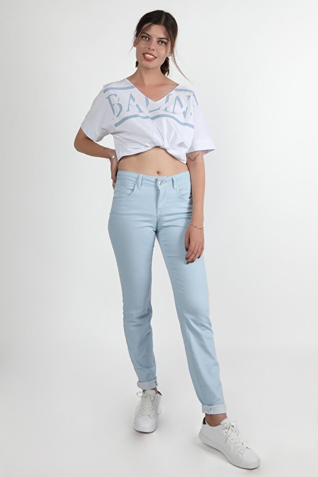 Blue Gabardine Trousers