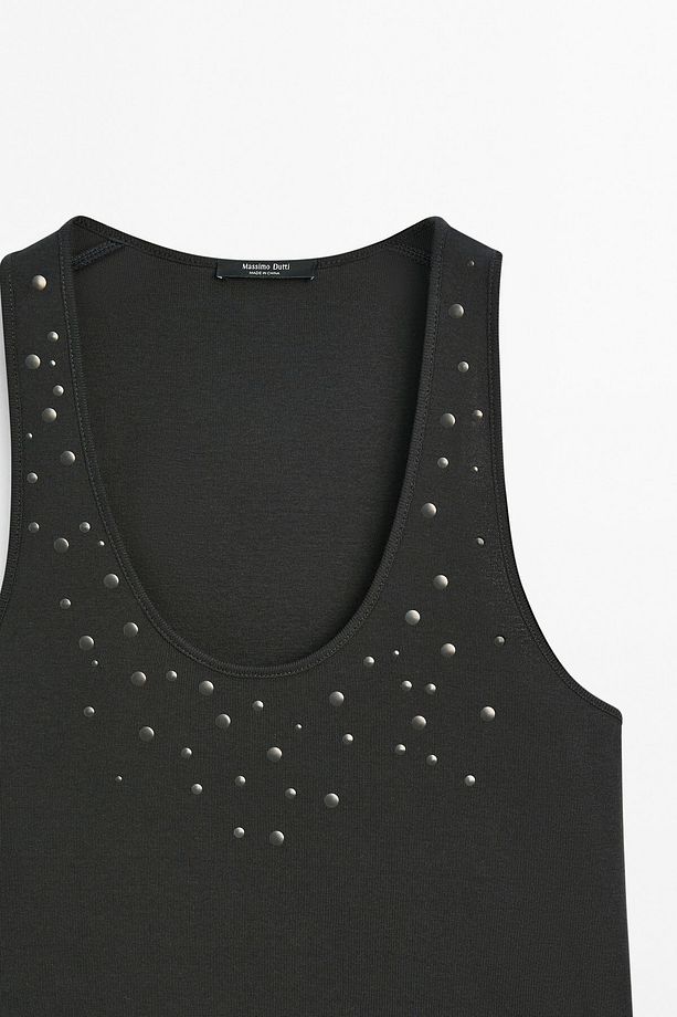 Zımbalı halter yaka top - 5
