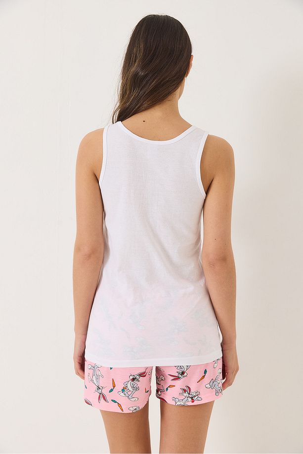 Kadın Bugs Bunny Baskılı Şortlu Pijama Takımı 0251 60283167 - 6