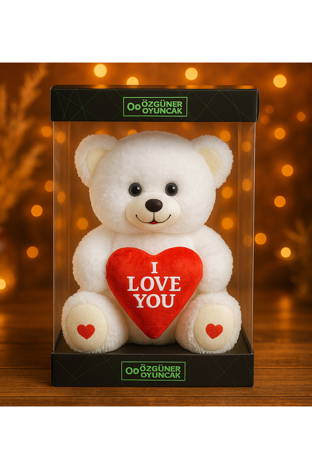 Special 160 Premium Box with a Cute Plush Teddy Bear with a Heart Written on It (I Love You) for Your Loved One