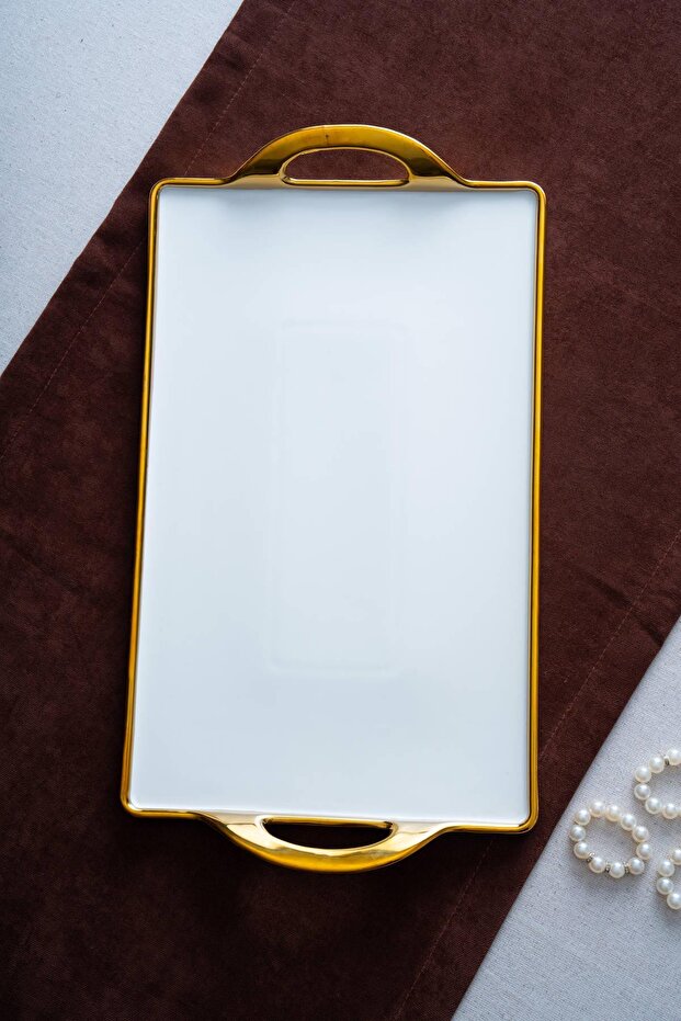 Arven Rectangular Gold Presentation Tray - 45 cm - 1
