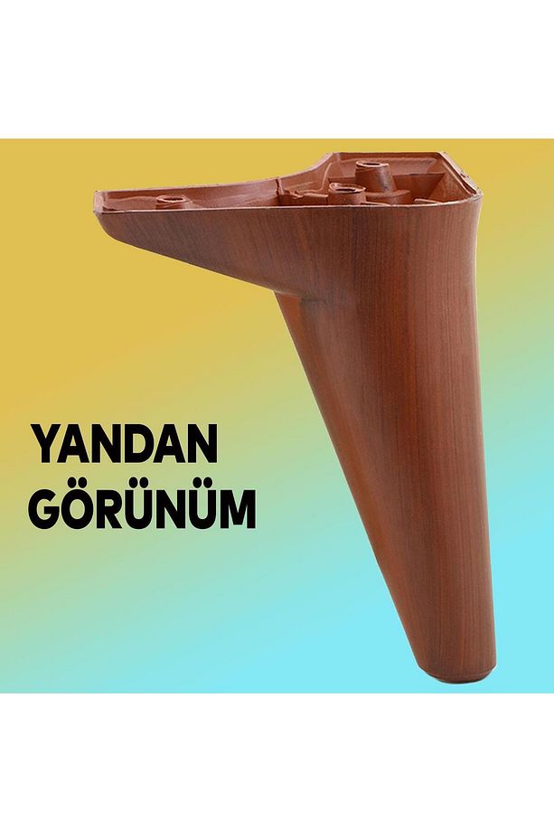 (8 ADET) Aspen Lüks 15 Cm Mobilya Kanepe Koltuk Tv Ünitesi Yükseltici Ayağı Ayakları Ahşap Desenli - 6