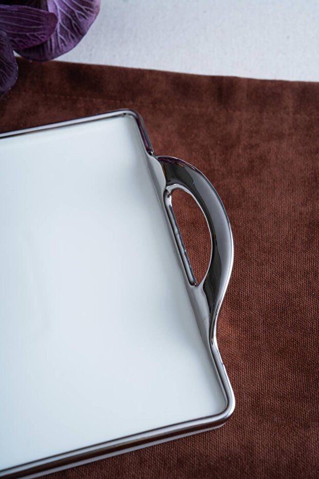 Arven Rectangular Silver Presentation Tray - 41 cm - 7
